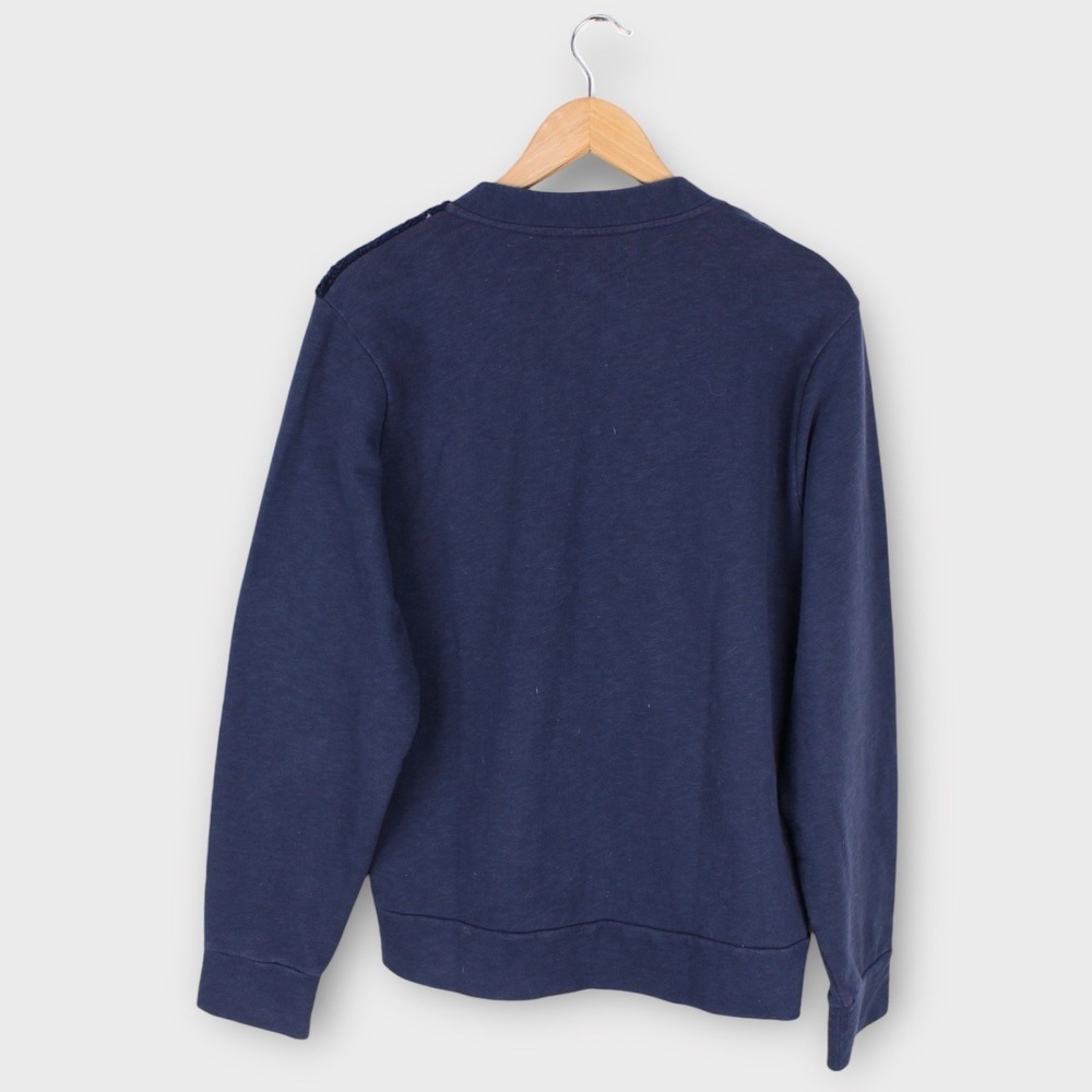Jack Spade Bleecker Street Fair Isle Fleece Cardigan Sweater Men's Medium Navy - Picture 4 of 4